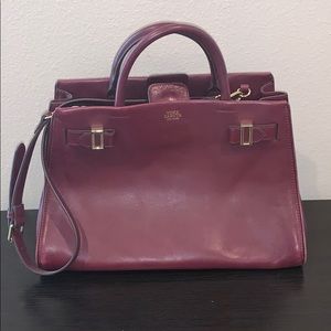 Burgundy Leather Satchel